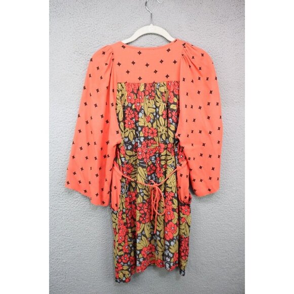 Free People 3/4 Wide SleeveTilla Mini Babydoll Dress-Size XS-BOHO - Picture 9 of 11